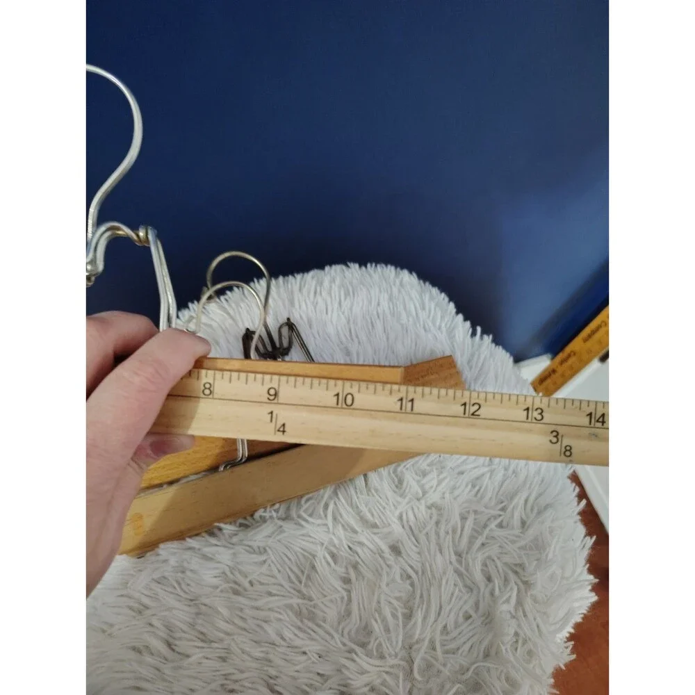 Vintage lot of 3 Wooden Pants Clothes Hangers Different Sizes